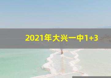 2021年大兴一中1+3