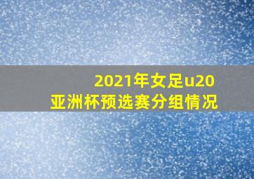 2021年女足u20亚洲杯预选赛分组情况