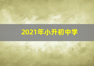 2021年小升初中学