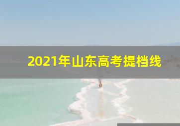 2021年山东高考提档线