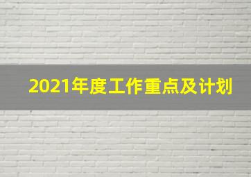 2021年度工作重点及计划