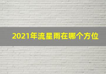 2021年流星雨在哪个方位