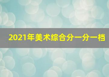 2021年美术综合分一分一档