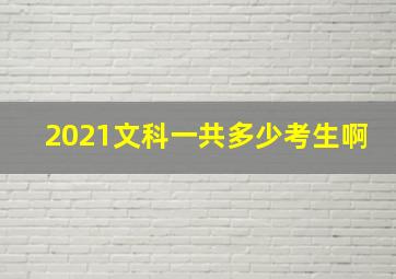 2021文科一共多少考生啊