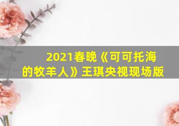 2021春晚《可可托海的牧羊人》王琪央视现场版