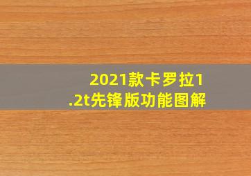 2021款卡罗拉1.2t先锋版功能图解