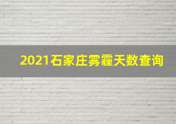 2021石家庄雾霾天数查询