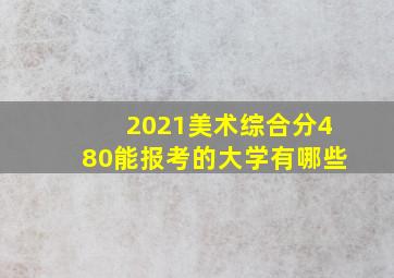 2021美术综合分480能报考的大学有哪些