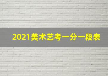 2021美术艺考一分一段表