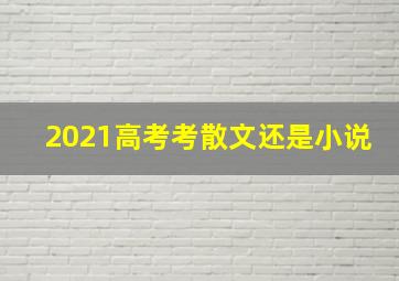 2021高考考散文还是小说