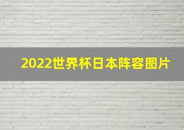 2022世界杯日本阵容图片