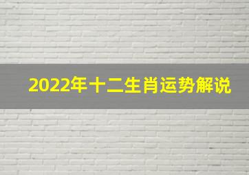 2022年十二生肖运势解说