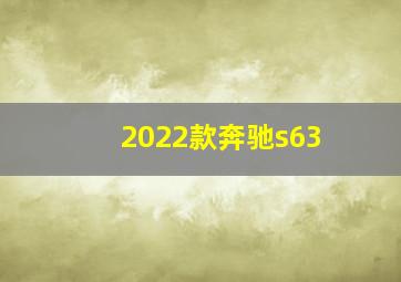 2022款奔驰s63