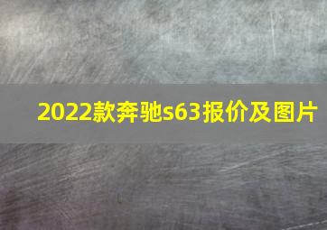 2022款奔驰s63报价及图片