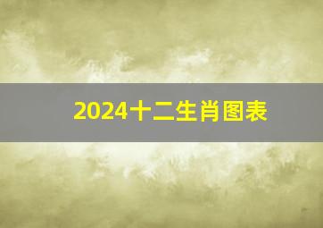 2024十二生肖图表