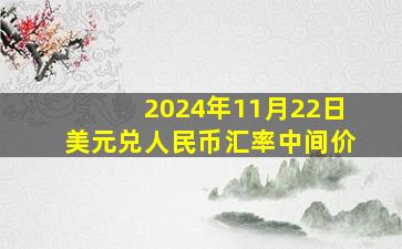 2024年11月22日美元兑人民币汇率中间价