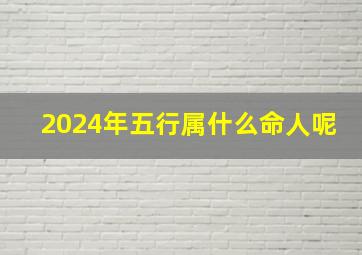 2024年五行属什么命人呢