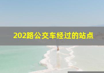 202路公交车经过的站点