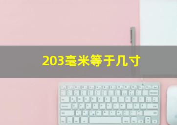 203毫米等于几寸