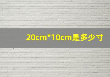 20cm*10cm是多少寸