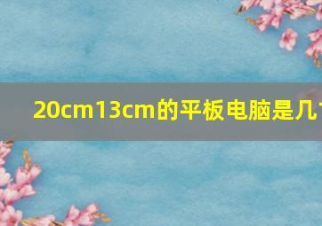 20cm13cm的平板电脑是几寸