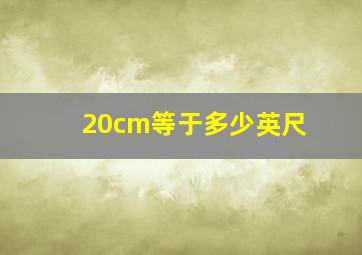 20cm等于多少英尺