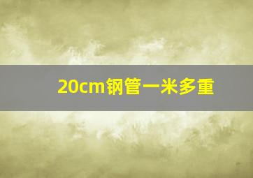 20cm钢管一米多重