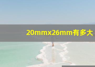 20mmx26mm有多大