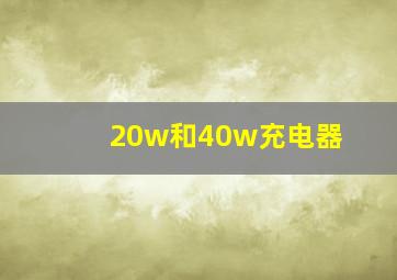 20w和40w充电器