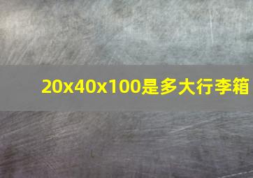 20x40x100是多大行李箱