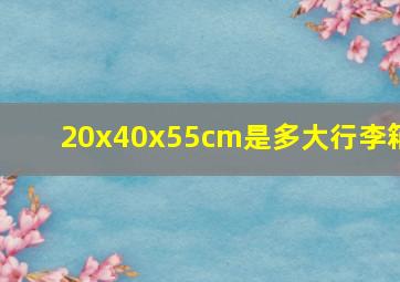 20x40x55cm是多大行李箱