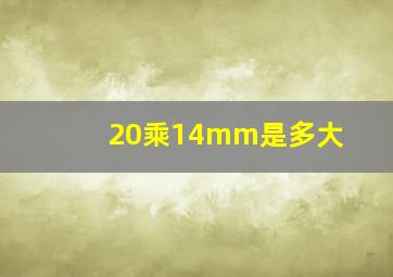 20乘14mm是多大