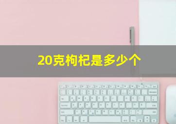 20克枸杞是多少个