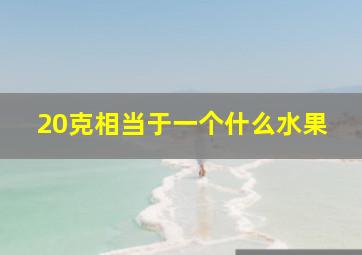 20克相当于一个什么水果