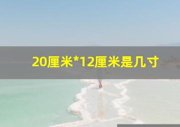 20厘米*12厘米是几寸