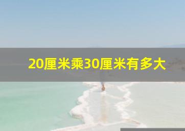 20厘米乘30厘米有多大