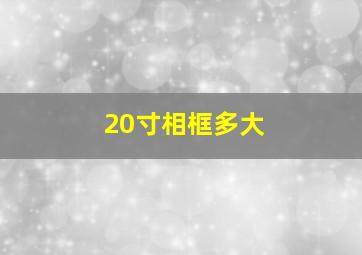 20寸相框多大