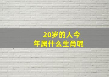 20岁的人今年属什么生肖呢