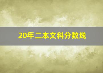 20年二本文科分数线