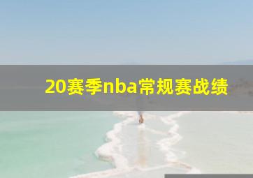 20赛季nba常规赛战绩