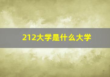 212大学是什么大学