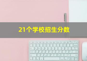 21个学校招生分数