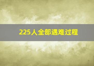 225人全部遇难过程