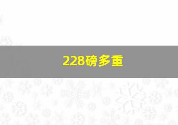 228磅多重