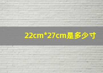 22cm*27cm是多少寸