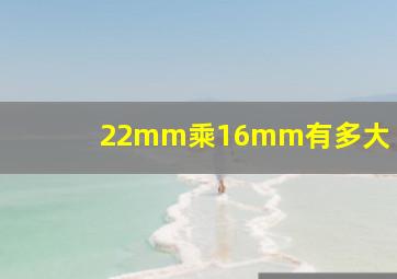 22mm乘16mm有多大