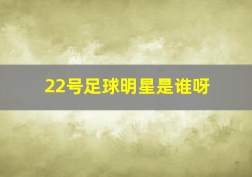 22号足球明星是谁呀