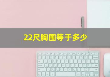 22尺胸围等于多少