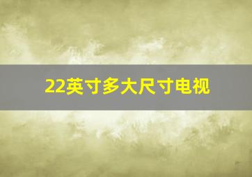 22英寸多大尺寸电视