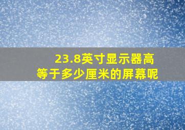 23.8英寸显示器高等于多少厘米的屏幕呢